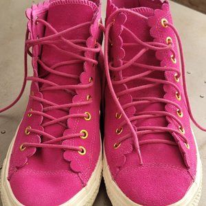 Converse All Star Pink Suede High Tops